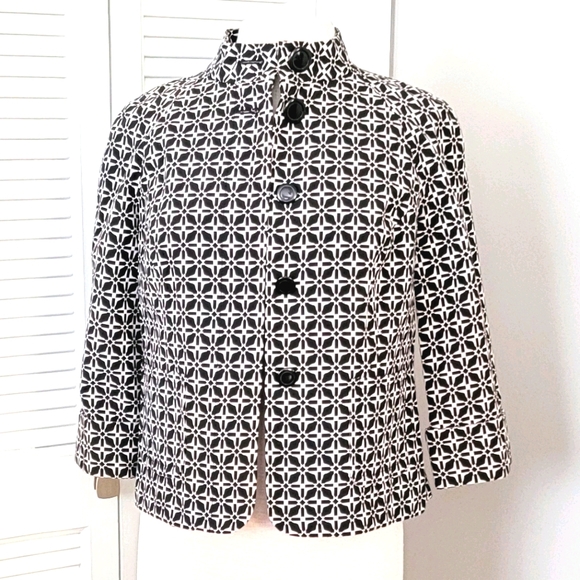 Charter Club High-Collar Cropped Jacket Blazer. - Picture 8 of 12